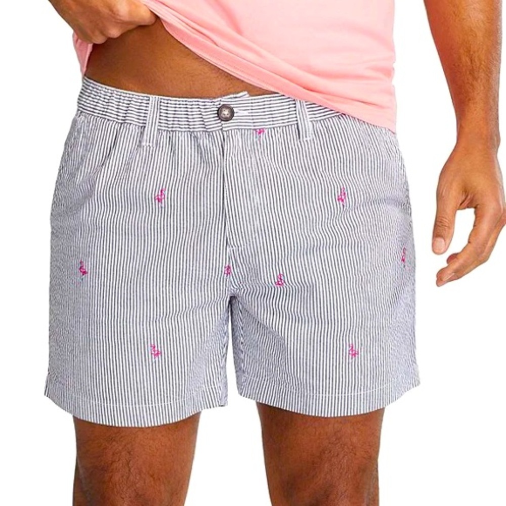 CHUBBIES - Seersucker Flamingo Shorts, Men’s Size XL, 5.5 Inseam, NWT